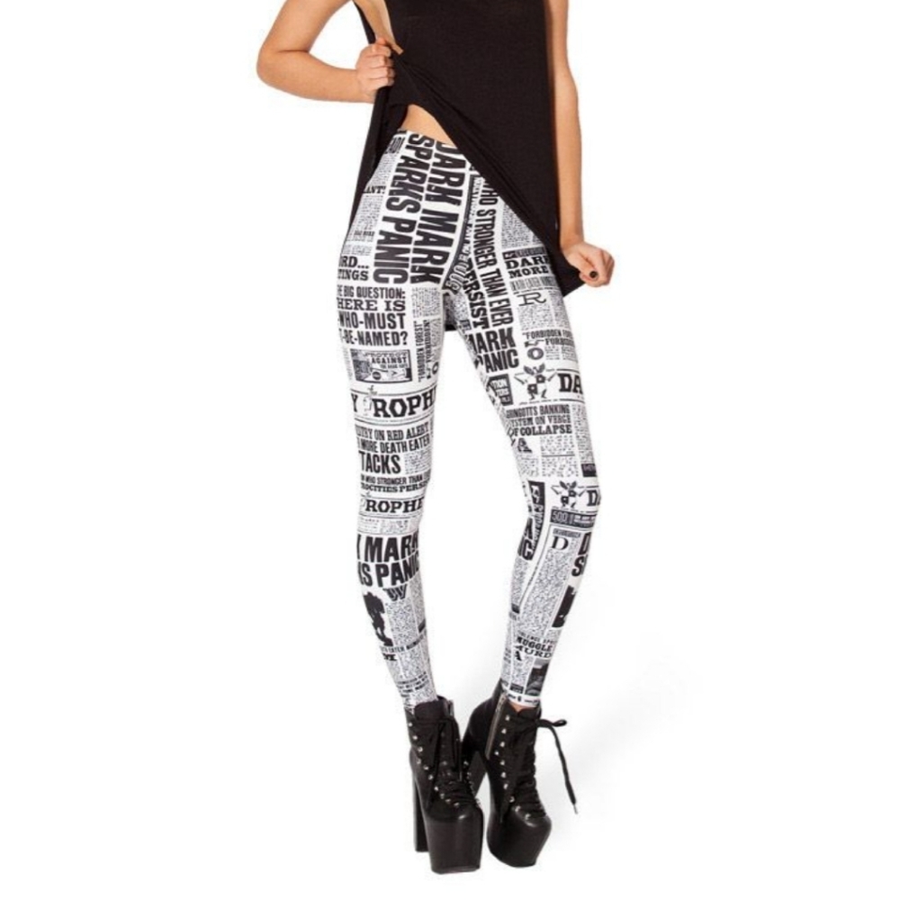 Blackmilk daily prophet HWMF leggings Harry Potter